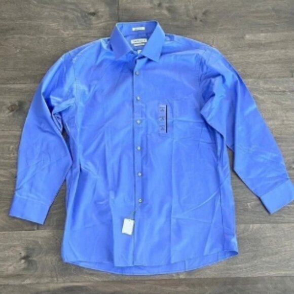 NWT Men's Van Heusen Blue Willow Dress Shirt - Picture 1 of 2